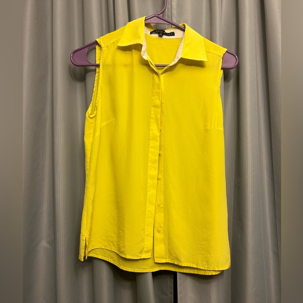 50%off w❤️ Antonio Melani Sleeveless 100% Silk Button Down Top  XS